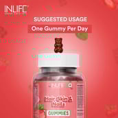 5 - INLIFE Hair Skin & Nails,  30 gummies  Strawberry 