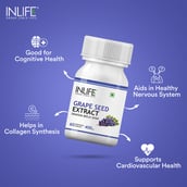 4 - INLIFE Grape Seed Extract (400mg),  60 veggie capsule(s) 