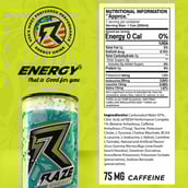 RAZE ENERGY Zero Sugar Drink,  250 ml  Baja Lime 