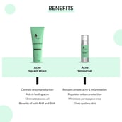 5 - Lely's Acne Squash Face Wash 70ml & Acne Sensor Gel 30ml Combo, 2 Piece(s)/Pack for Oily Skin