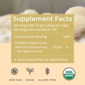 2 - Rooted Active Naturals Lion's Mane Organic Mushroom Extract,  120 g 