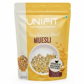 1 - UNIFIT Muesli,  375 g  Honey, Raisins & Almond 