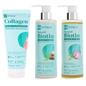 HealthKart HK Vitals Biotin Shampoo & Conditioner & Face Cleanser Combo