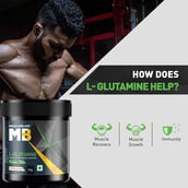 4 - MuscleBlaze L-Glutamine,  0.22 lb  Unflavoured 