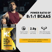1 - MuscleBlaze BCAA Gold 8:1:1,  0.99 lb  30 Servings  Fruit Punch 