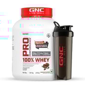 1 - GNC Pro Performance 100% Whey Protein & Black Shaker 700 ml Combo,  4 lb  Chocolate Supreme 