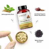 3 - Rooted Active Naturals Ashwagandha Root with with Reishi Mushroom Extract,  60 veggie capsule(s) 