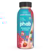 1 - Phab Protein Milkshake, 6 Piece(s)/Pack Strawberries & Cream