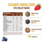 3 - Pintola Muesli,  800 g  Choco Berry Crunch with 25% Millet 
