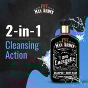 3 - Man Arden I Am Energetic Shampoo Body Wash,  250 ml  No Sulphate & Paraben 