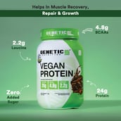5 - Genetic Nutrition Vegan Protein,  2.2 lb  Caffe Latte 
