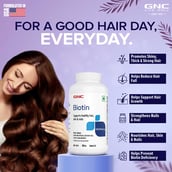 1 - GNC Biotin 10000 mcg,  90 tablet(s)  Unflavoured
