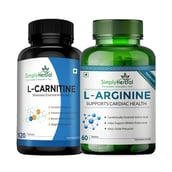 1 - Simply Herbal L-Carnitine 120 Tablets & L-Arginine 60 Tablets Combo,  2 Piece(s)/Pack  Unflavoured 