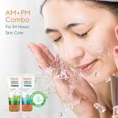 2 - VLCC Acne Defense & Hydra Nourish Serum Face Wash AM & PM Combo,  150 ml  with Neem & Aloe Vera 