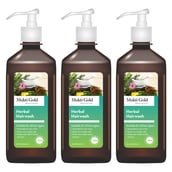 1 - Axiom Mukti Gold Herbal Hairwash,  500 ml  (Dispenser) for All Types Hair Pack of 3 