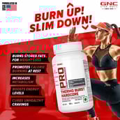 2 - GNC Pro Performance Thermo Burst Hardcore,  90 tablet(s)  Unflavoured (Pack of 2)