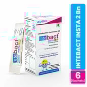 11 - Dr. Morepen Intebact Insta 2 Bn Probiotic,  6 sachets/pack  Delicious Vanilla 