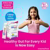 9 - Dr. Morepen Intebact Insta 2 Bn Probiotic,  6 sachets/pack  Delicious Vanilla 