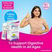 8 - Dr. Morepen Intebact Insta 5 Bn Probiotic, 6 sachets/pack Delicious Vanilla