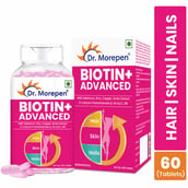2 - Dr. Morepen Collagen Builder 250g & Biotin+ Advanced 60 Tablets Combo, 2 Piece(s)/Pack Orange Berry & Unflavoured