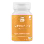 1 - Tata 1mg Vitamin D3,  60 softgels  Unflavoured 