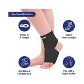 3 - Tata 1mg Ankle Binder, Black Medium