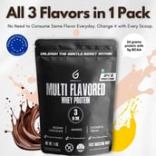 8 - Gentle Beast Multi Flavored Whey Protein,  4.4 lb  Belgian Chocolate, Mango and Cookies & Cream 