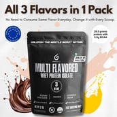 6 - Gentle Beast Multi Flavored Whey Protein Isolate,  2.2 lb  Belgian Chocolate, Mango and Cookies & Cream 