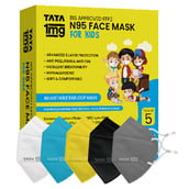 1 - Tata 1mg N95 Face Mask for Kids, Multicolour