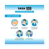 5 - Tata 1mg 3 Ply Surgical Mask,  Blue 