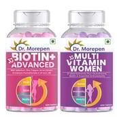 1 - Dr. Morepen Biotin+ Advanced & Multivitamin Women Combo,  60 tablet(s)  Unflavoured 