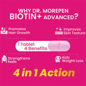 5 - Dr. Morepen Biotin+ Advanced & Multivitamin Women Combo,  60 tablet(s)  Unflavoured 