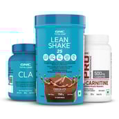 1 - GNC Total Lean CLA 90 Softgels, L-Carnitine 30 Tablets & Lean Shake Chocolate 1.6 lbs Combo,  3 Piece(s)/Pack 