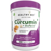 1 - HealthyHey Nutrition Curcumin with Bioperine,  300 veggie capsule(s) 