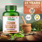 5 - Divya Himalayan Premium Calcium Magnesium + Zinc with Vitamin D3,  60 tablet(s)  Unflavoured (Pack of 2) 