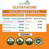 4 - Simply Herbal Glutathione,  Unflavoured (Pack of 2)  60 capsules 