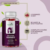 5 - Simply Herbal Hair Vitamin Gummies with Biotin,  30 gummies  Unflavoured (Pack of 3) 