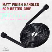 3 - SLOVIC Adjustable Skipping Rope,  Black  Free Size 