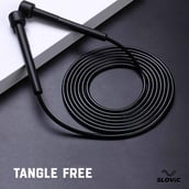 4 - SLOVIC Adjustable Skipping Rope,  Black  Free Size 
