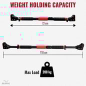 4 - SLOVIC Pull Up Bar for Home Workout,  Free Size  Black/Red 