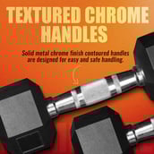 4 - SLOVIC Rubber Dumbbell Set,  Black  7.5 kg 