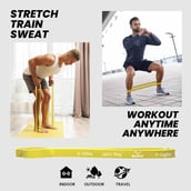 5 - SLOVIC Fitness Resistance Band with Door Anchor,  Yellow  5-15 lbs 