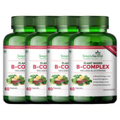 1 - Simply Herbal Plant Based B-Complex, 60 capsules Unflavoured (Pack of 4)