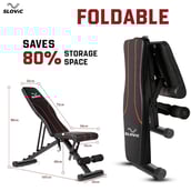 4 - SLOVIC Adjustable Gym Bench for Home Workout Incline Decline Bench with 7 Positions - Red\Black