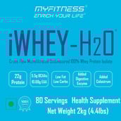 6 - MYFITNESS By Paradise iWHEY- H2O Powder,  4.4 lb  Choco Pebbles 