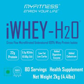 7 - MYFITNESS By Paradise iWHEY- H2O Powder, 4.4 lb Vanilla Butterscotch