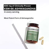 4 - TrueBasics Ashwagandha with 600 mg of KSM-66, 60 capsules