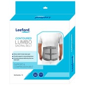 1 - Leeford Contoured Lumbo Sacral Belt with Spica for Back Support,  Grey  Medium 