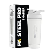 1 - MuscleBlaze Steel Pro Shaker,  Pristine White  700 ml