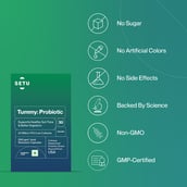 6 - Setu Tummy: Probiotic,  30 capsules  Unflavoured (Pack of 3) 